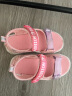哈比熊童鞋夏季儿童凉鞋女童凉鞋魔术贴沙滩鞋公主鞋 粉红色28码 实拍图