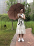 畫(huà)極全自動(dòng)雙層鈦銀+黑膠遮陽(yáng)傘防輻射太陽(yáng)傘雨傘晴雨兩用女神JM 鈦銀+黑膠雙層隔熱（晨霧綠） 曬單實(shí)拍圖