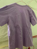 利比吉 短袖重磅t恤女圓領(lǐng)春夏季新款韓版寬松顯瘦休閑百搭半袖體恤女 紫色圓領(lǐng)短袖：彩色羽毛 XL 125-140斤 曬單實(shí)拍圖