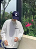 卡圖弛純棉重磅長(cháng)袖t恤男春秋季衛衣寬松潮流內搭打底衫高街嘻哈衣服男 白色 XL 【建議120-140斤】 曬單實(shí)拍圖