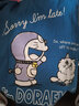 哆啦A夢（DORAEMON）純棉短袖T恤男機(jī)器貓與貓咪卡通圖案百搭寬松大碼上衣男女同款 克萊因藍(lán) XL 曬單實拍圖