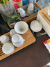 叁旬陶瓷簡約茶盤家用小茶臺儲水式干泡盤功夫茶具茶海托盤瀝水盤 黑陶茶盤_長方_大 曬單實拍圖