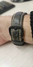 凡努 沛納海表帶真皮男 復古油蠟皮表帶  真皮手表帶 手工牛皮表帶代用天梭浪琴阿瑪尼天王華為gt表帶 黑色-黑扣(圓扣） 24mm 曬單實(shí)拍圖