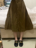 蹀愫2024春新款拼色復(fù)古金屬方頭通勤氣質(zhì)英倫樂福鞋女單鞋TA54102-11 黑色牛皮革 36 230mm 曬單實(shí)拍圖