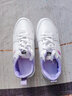 九寸陽(yáng)光板鞋男休閑小白鞋男鞋休閑男鞋皮鞋男青少年學(xué)生板鞋防臭運動(dòng)鞋 小白潮鞋白紫色 42 曬單實(shí)拍圖