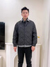 LEEWAHYU羽絨服男女冬季90白鴨絨拼接防寒服大碼寬松短款假兩件情侶外套 米白色 M 曬單實拍圖