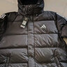 阿迪達(dá)斯 （adidas）羽絨服男冬季保暖外套加厚鴨絨長(zhǎng)款羽絨服 黑/白01T L  曬單實(shí)拍圖