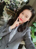 豪耀小西裝女外套職業(yè)裝女裝套裝春秋季正裝面試女士西服女工作服格子 灰色西裝 L 碼（適合體重100-110） 曬單實拍圖