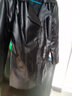 蘭威費(fèi)雷中長款皮衣女水洗皮西服領(lǐng)套女裝加棉長袖皮風(fēng)衣修身收腰春秋新款 加棉黑色 2XL 曬單實(shí)拍圖