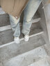 索菲堡 2023夏设计感小众直筒阔腿拖地裤子美式复古高腰微喇叭牛仔裤女 蓝色 M 实拍图