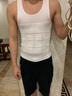 維尼瑪希（VeniMasee）男士收腹背心緊身塑身衣束胸束腰收肚子束腰帶束身塑型衣藏肉神器 白色收腹背心 M 【建議120-160斤】 曬單實(shí)拍圖