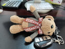 韓版可愛(ài)創(chuàng  )意泰迪熊鑰匙扣掛件迷你毛絨公仔香味小熊女士包包掛飾 灰色 曬單實(shí)拍圖