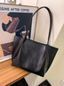 viney大容量托特包包女包牛皮單肩包通勤生日禮物送女友老婆 【黑色】實(shí)用高檔蜜高端手提包 時(shí)尚輕奢品牌百搭大包 曬單實(shí)拍圖