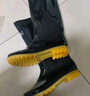 回力雨鞋男士防水鞋防滑耐磨膠鞋輕便廚師鞋雨靴套鞋807  黑色高筒 40 曬單實拍圖