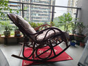 怡藤美真藤編逍遙躺椅搖椅藤椅休閑陽(yáng)臺(tái)老人家用實(shí)木藤藝搖搖椅沙發(fā)藤制大人靠背椅子 栗棕色 單張搖椅 曬單實(shí)拍圖