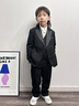 IVY HOUSE常春藤兒童裝男童2024年秋季新款  順滑梭織西服西裝外套馬甲西褲 黑色外套（（領(lǐng)結不附贈）） 120 cm 曬單實(shí)拍圖