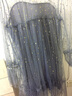 新款裙子女學(xué)生韓版寬松夏季小個(gè)子網(wǎng)紗系帶連衣裙亮片超仙甜美仙女裙 灰藍 （含腰繩） S 80-95斤 曬單實(shí)拍圖