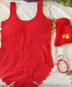 伊服酷姿女童紅背心本命年內衣發(fā)育期兒童紅色內褲12女孩內衣13歲大童背心 4件套-3527背心1+5114+2316紅 M 【50-75斤） 曬單實(shí)拍圖