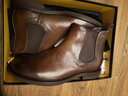 CAPLOST意大利切爾西靴男套筒靴馬丁靴短靴頭層牛皮商務(wù)英倫百搭 咖色 41 (255mm) 曬單實(shí)拍圖