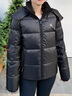 Calvin KleinJeans秋冬女士戶外休閑通勤ck印花連帽鴨絨羽絨服外套J224786 BEH-太空黑 XS 曬單實(shí)拍圖