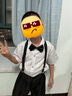 G.DUCKKIDS兒童小西裝套裝男2024新款中小寶寶花童禮服主持人走秀鋼琴男孩子 短袖+短褲+背帶+黑領(lǐng)結(jié) 130 曬單實(shí)拍圖