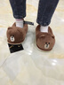 Home Story X LINE FRIENDS聯(lián)名秋冬季棉拖鞋毛絨卡通布朗熊莎莉女室內居家居情侶 布朗熊-全包 41-42碼(適合40-41碼) 曬單實(shí)拍圖