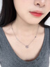 VTLs925銀雙環(huán)相扣莫比烏斯環(huán)韓版鑲鉆鎖骨鏈送女友生日情人節(jié)禮物 s925銀-三秒心動【贈證書】 曬單實拍圖