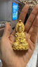 周鴻金黃金觀音吊墜男款999足金項鏈3D硬金菩薩墜子金觀音足金飾品 重約10.5克 配黑繩 曬單實拍圖