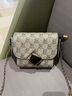 老人頭包包女包斜挎包輕奢高端品牌生日禮物小挎包送老婆女士復古鏈條包 灰色 曬單實(shí)拍圖