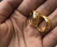 COISE黃金耳環(huán)媽媽黃金耳飾星光金耳圈999足金耳墜復(fù)古飾品生日禮物 黃金耳環(huán)媽媽款耳扣一對(duì) 曬單實(shí)拍圖