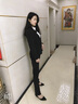 蒂蘭薇小西裝女職業(yè)裝女裝套裝正裝女西服外套銷售酒店前臺專柜工作服 黑西裝+西褲(2件套) L(建議 100-110斤以內(nèi)) 曬單實拍圖