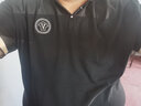圣彼威朗  大碼男裝翻領(lǐng)短袖t恤polo加肥加大胖子肥佬半袖有領(lǐng)體恤衫特大號彈力寬松上衣xxxl TX144黑色 7XL(270-290斤) 曬單實(shí)拍圖