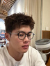 明月鏡片 近視眼鏡阿塔那多邊輕鈦時(shí)尚鏡框可配有度數(shù)防藍(lán)光眼鏡A7207 C1亮黑色 單鏡架 曬單實(shí)拍圖