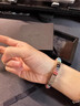 戚小米原創(chuàng  )彩色火山石手鏈男士潮流嘻哈小眾設計街頭鈦鋼高級感手飾品女 手鏈【蝴蝶結禮盒】 曬單實(shí)拍圖