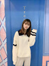 莫代爾 鹽系穿搭學(xué)院風(fēng)衛(wèi)衣女2025春季上衣套裝女休閑外套闊腿褲女裝 白色衛(wèi)衣 M _【建議90-105斤】 曬單實(shí)拍圖