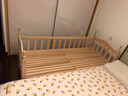 愛(ài)家智造兒童床櫸木嬰兒拼接床帶護欄加寬床大人可睡邊床男女孩子母實(shí)木床 【木蠟油款】三面護欄+尾梯+床墊 200*100*40【可定制】 曬單實(shí)拍圖