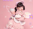 G.DUCKKIDS童裝洛麗塔公主裙女童連衣裙秋冬季加絨加厚玲娜貝兒生日禮服兒童 單件粉色洛麗塔【加絨款】 140 尺碼9~10歲【130-140cm】 曬單實(shí)拍圖