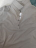 筱嵐2025夏裝新款棉質(zhì)翻領(lǐng)T恤女短袖有領(lǐng)子的打底衫純色POLO衫上衣潮 杏灰色 XL 曬單實(shí)拍圖