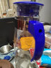 HARIO 日本进口家用冷热水壶耐热玻璃水壶大容量花茶果汁饮料茶壶杯RP 深蓝色1.4L（无包装） 实拍图