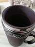 苗苗紅 紫砂保溫杯男士高檔內膽紫砂杯辦公定制刻字新年春節實(shí)用禮物 HJ SB典雅黑380ml 曬單實(shí)拍圖