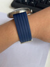 天姵（Tianpei）防水硅膠表帶適配西鐵城依波路等通用手表帶柔軟男女橡膠表帶配件 藍色：YD鋼色折疊扣 22mm 曬單實(shí)拍圖