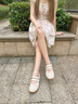 妙麗（Millies）品牌內(nèi)增高瑪麗珍鞋女2025新款小眾雙魔術(shù)貼淺口單鞋運動休閑女鞋 米杏 37 曬單實拍圖