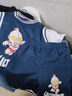 G.DUCKKIDS奧特曼衣服男童夏裝套裝2023新款寶寶夏季衣服洋氣兒童短袖籃球服 藏青色奧特曼套裝 110 建議身高105cm 曬單實(shí)拍圖