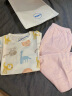 aqpa婴儿内衣套装夏季纯棉睡衣男女宝宝衣服薄款分体短袖 色块动物 90cm 实拍图
