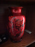 領(lǐng)格 景德鎮陶瓷器紅牡丹花瓶 水晶釉花開(kāi)富貴花瓶客廳家居裝飾品擺件禮物 現代時(shí)尚擺設工藝品婚慶 紅冬瓜 高約35寬20cm 曬單實(shí)拍圖