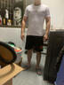 風(fēng)堡龍夏季健身服男緊身衣高彈吸汗透氣戶外運(yùn)動(dòng)教練服定做字母短袖t恤 白色-BH M【110-125斤】 曬單實(shí)拍圖