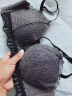 法國Jerrie Mock內(nèi)衣女小胸聚攏調(diào)整型收副乳防下垂胸罩夏薄款深V性感無鋼圈文胸 黑灰色 75B=34B(套裝) 曬單實(shí)拍圖