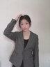 佳昭 職業(yè)裝女裝套裝小西裝女小西服外套氣質(zhì)修身大學(xué)生面試工作服 灰色西裝 M 曬單實(shí)拍圖