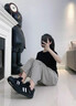 墨瑤2025高顏值小白鞋女小眾韓版百搭復(fù)古面包鞋國潮休閑鞋運(yùn)動(dòng)滑板鞋 黑色 39 曬單實(shí)拍圖