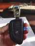 靜客軒適用20-25款寶馬3系320鑰匙套真牛皮330li 325i i3刀鋒鑰匙包扣 寶馬B款4鍵刀鋒黑色+金屬扣 曬單實(shí)拍圖